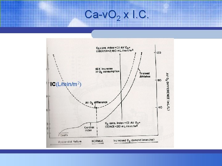 Ca-v. O 2 x I. C. IC(L/min/m 2) 