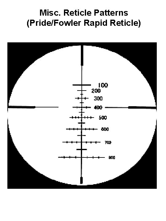 Misc. Reticle Patterns (Pride/Fowler Rapid Reticle) 