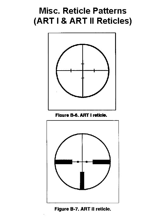 Misc. Reticle Patterns (ART I & ART II Reticles) 