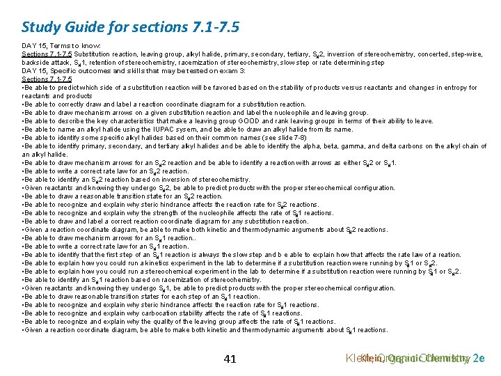 Study Guide for sections 7. 1 -7. 5 DAY 15, Terms to know: Sections