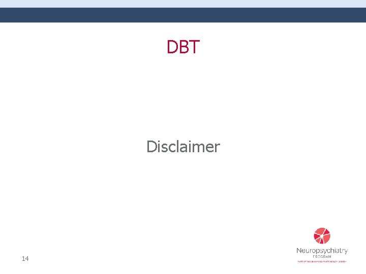 DBT Disclaimer 14 