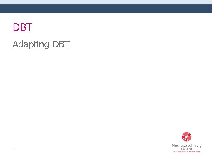 DBT Adapting DBT 20 