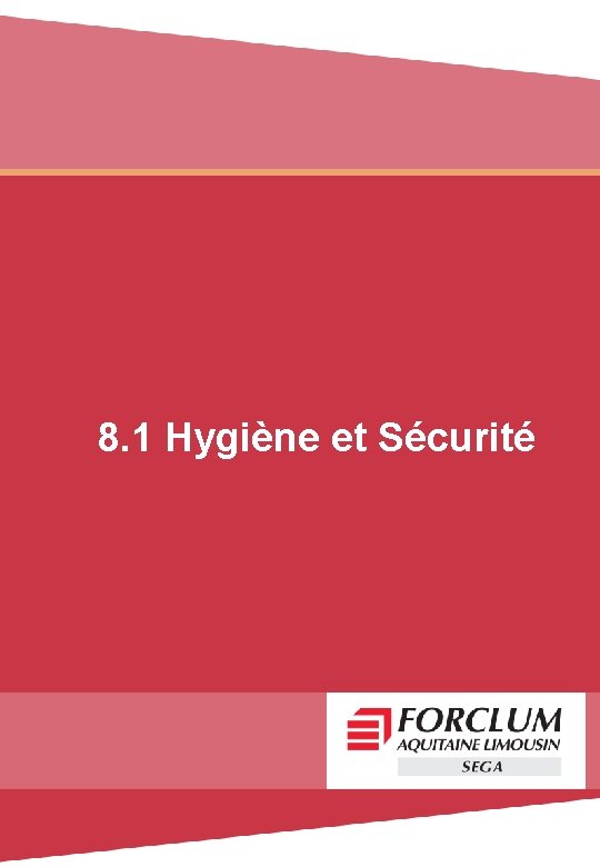 8. 1 Hygiène et Sécurité 