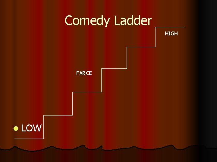 Comedy Ladder HIGH FARCE l LOW 