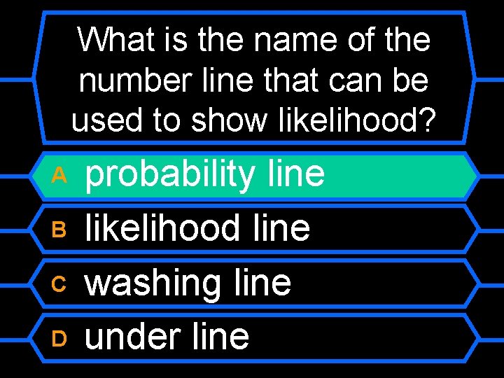 What is the name of the number line that can be used to show
