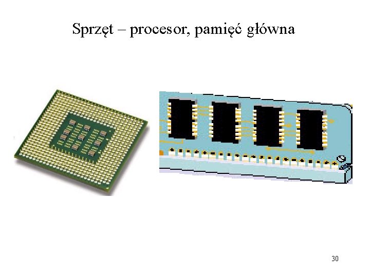 Sprzęt – procesor, pamięć główna 30 