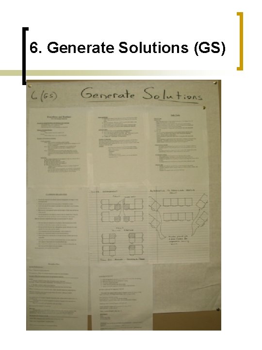 6. Generate Solutions (GS) 