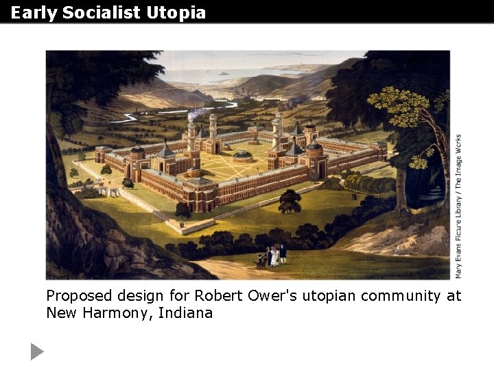 Early Socialist Utopia Proposed design for Robert Ower's utopian community at New Harmony, Indiana