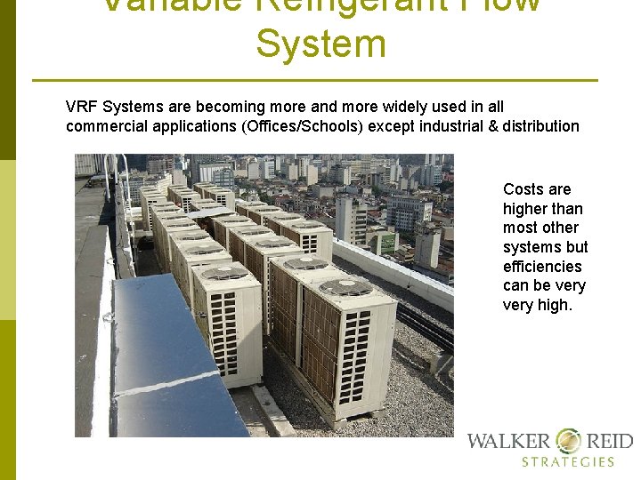 Variable Refrigerant Flow System VRF Systems are becoming more and more widely used in
