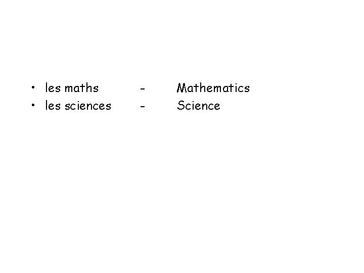  • les maths • les sciences - Mathematics Science 