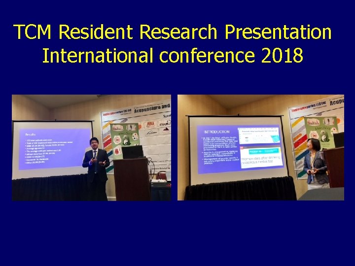 TCM Resident Research Presentation International conference 2018 
