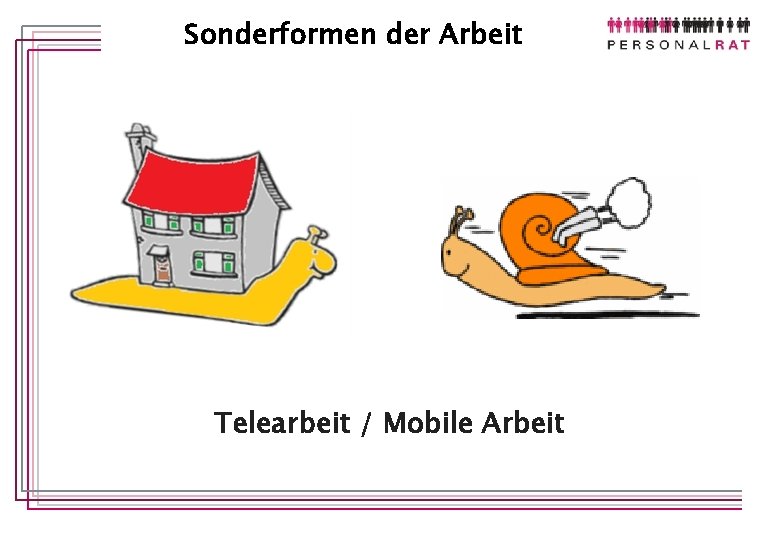 Sonderformen der Arbeit Telearbeit / Mobile Arbeit 