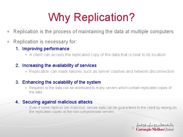 Why Replication? Replication is the process of maintaining the data at multiple computers Replication