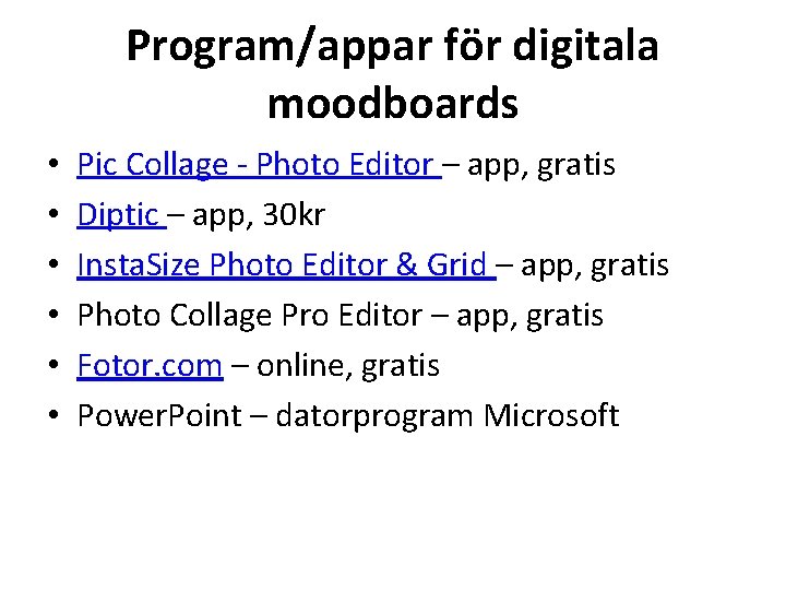 Program/appar för digitala moodboards • • • Pic Collage - Photo Editor – app,