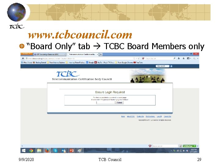 www. tcbcouncil. com “Board Only” tab TCBC Board Members only 9/9/2020 TCB Council 29