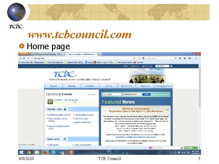 www. tcbcouncil. com Home page 9/9/2020 TCB Council 5 