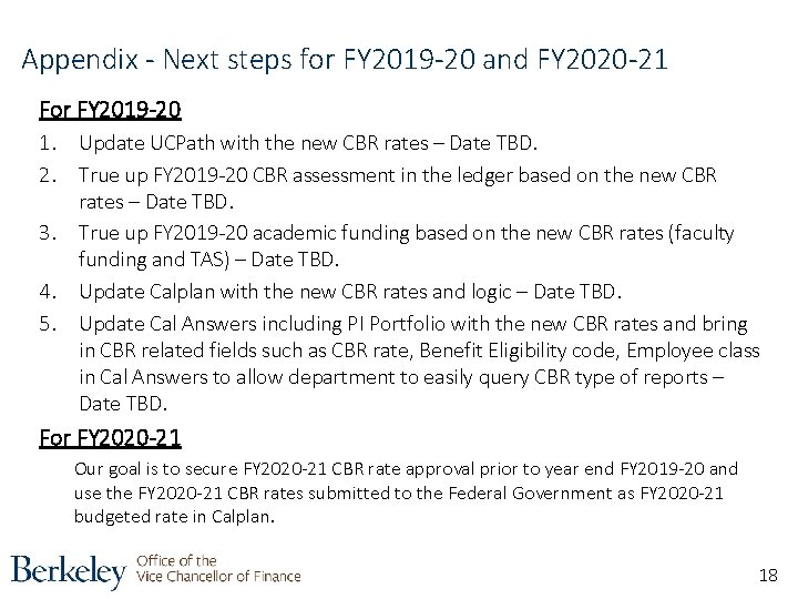 Appendix - Next steps for FY 2019 -20 and FY 2020 -21 For FY