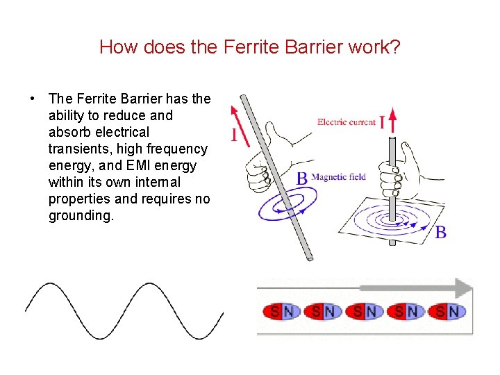 How does the Ferrite Barrier work? • The Ferrite Barrier has the ability to