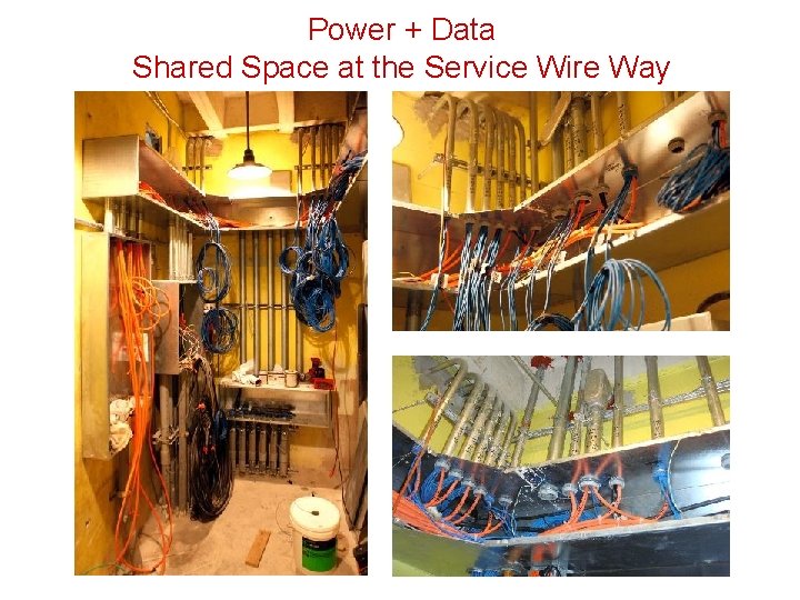 Power + Data Shared Space at the Service Wire Way 