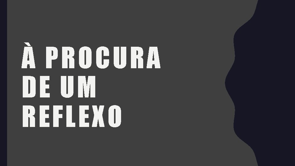 À PROCURA DE UM REFLEXO 