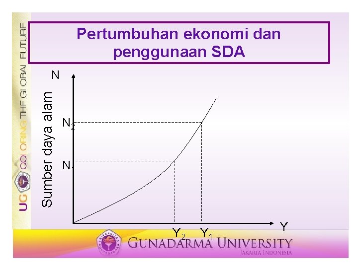 Pertumbuhan ekonomi dan penggunaan SDA Sumber daya alam N N 2 N 1 Y