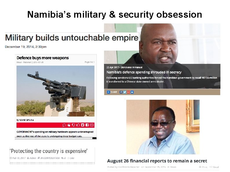 Namibia’s military & security obsession 
