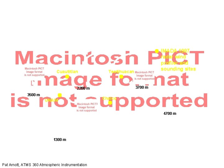 Local Meteorology Cuautitlan IMADA 1997 radar wind profiler and sounding sites Teotihuacan 3700 m