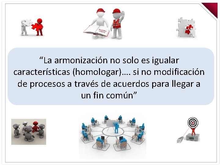 “La armonización no solo es igualar características (homologar)…. si no modificación de procesos a