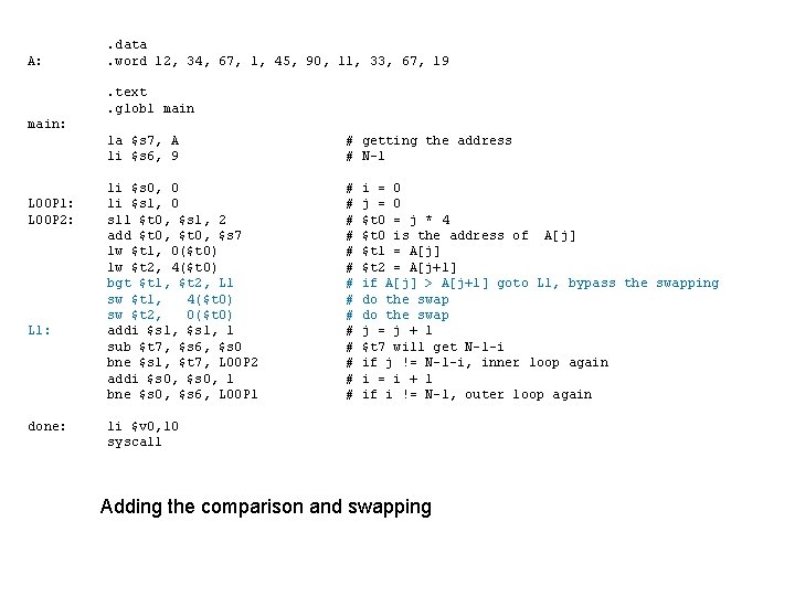 A: . data. word 12, 34, 67, 1, 45, 90, 11, 33, 67, 19.