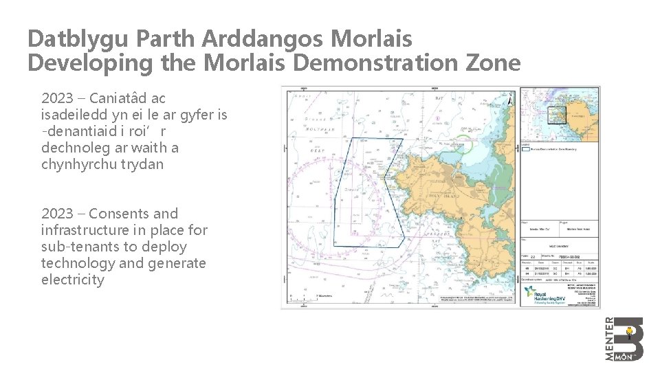 Datblygu Parth Arddangos Morlais Developing the Morlais Demonstration Zone 2023 – Caniatâd ac isadeiledd