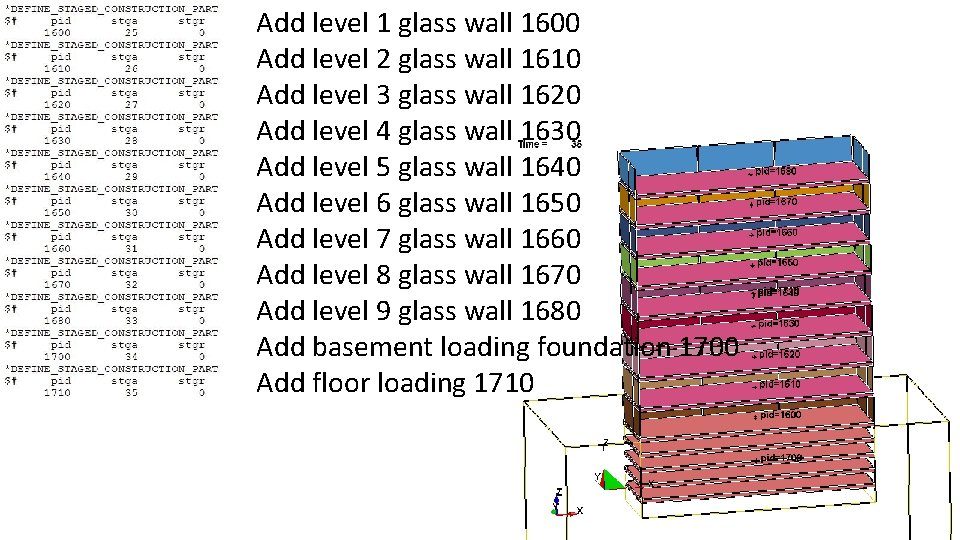 Add level 1 glass wall 1600 Add level 2 glass wall 1610 Add level