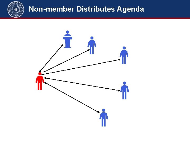 Non-member Distributes Agenda 