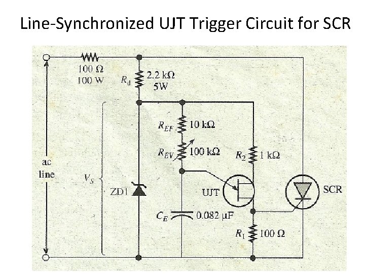 Line-Synchronized UJT Trigger Circuit for SCR 26 Line-Synchronized UJT Trigger Circuit for SCR 26