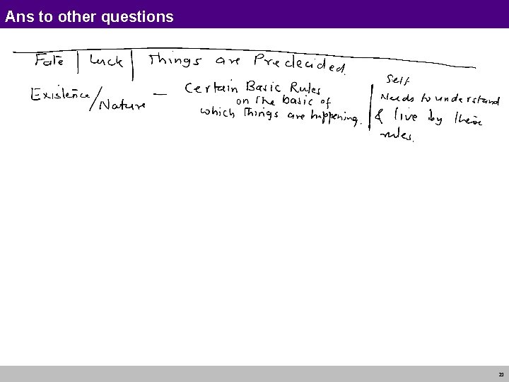 Ans to other questions 21 