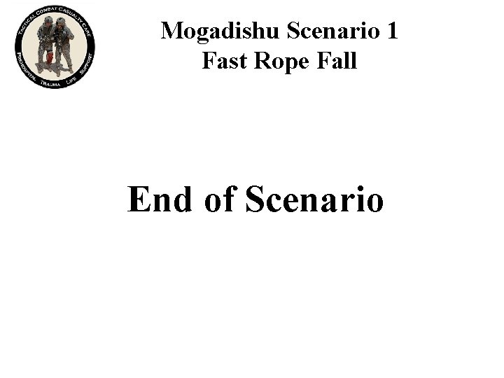 Mogadishu Scenario 1 Fast Rope Fall End of Scenario 