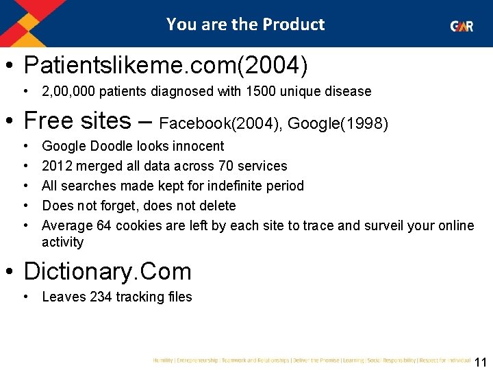 You are the Product • Patientslikeme. com(2004) • 2, 000 patients diagnosed with 1500