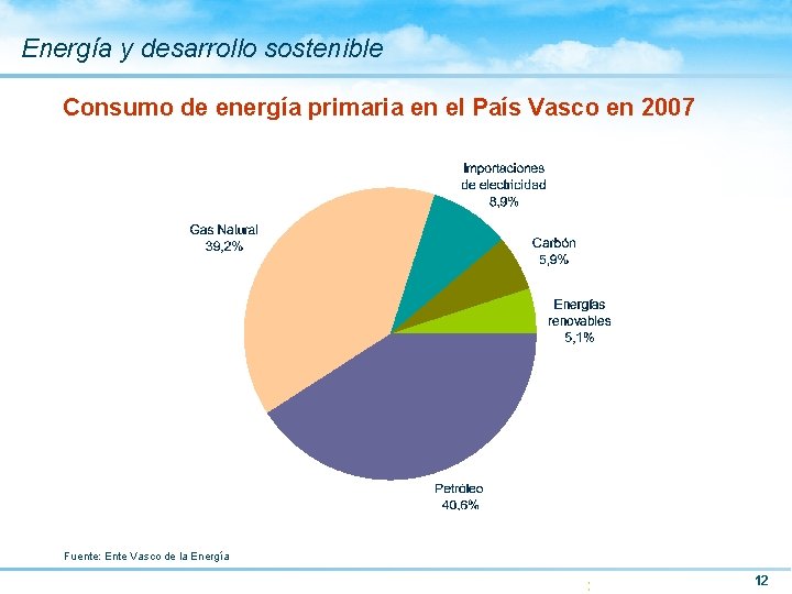 Energía y desarrollo sostenible Consumo de energía primaria en el País Vasco en 2007