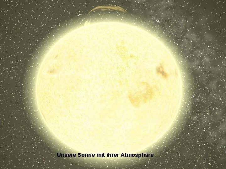 Unsere Sonne mit ihrer Atmosphäre 