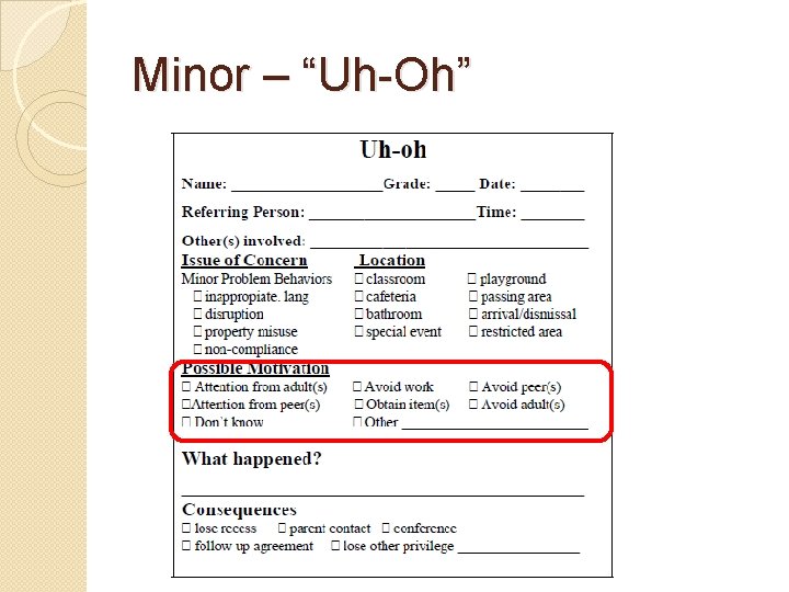 Minor – “Uh-Oh” 