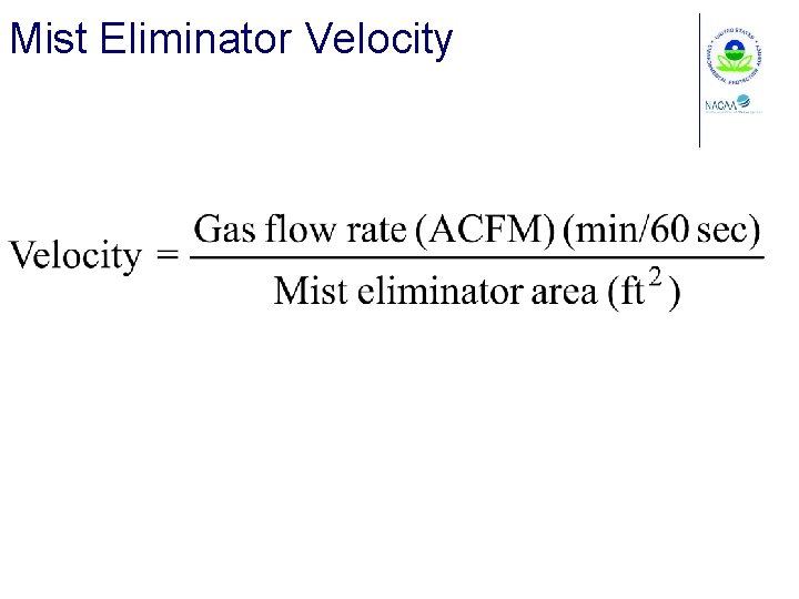 Mist Eliminator Velocity 