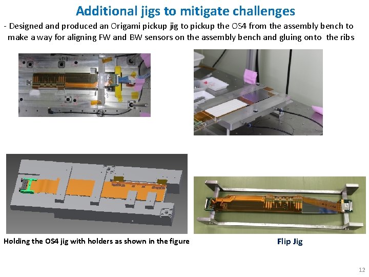 Additional jigs to mitigate challenges - Designed and produced an Origami pickup jig to