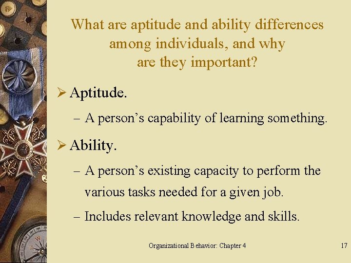 What are aptitude and ability differences among individuals, and why are they important? Ø