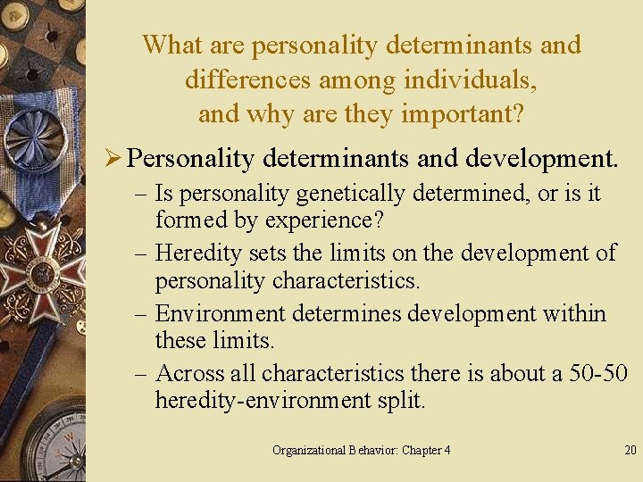 What are personality determinants and differences among individuals, and why are they important? Ø