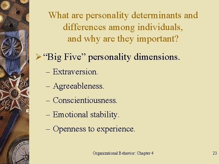 What are personality determinants and differences among individuals, and why are they important? Ø