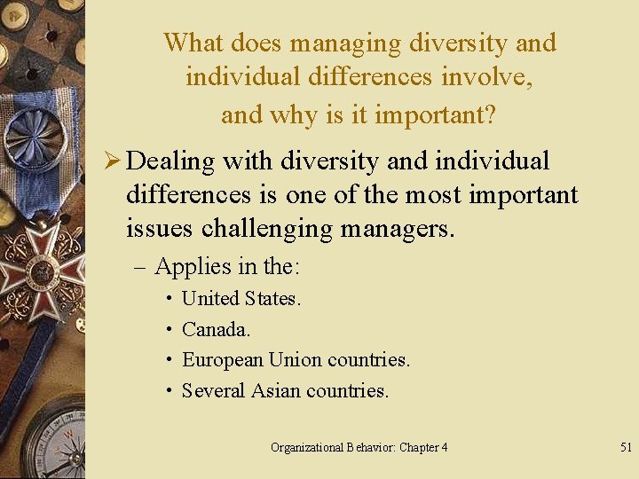 What does managing diversity and individual differences involve, and why is it important? Ø