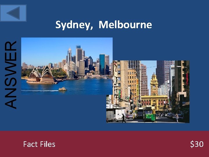 ANSWER Sydney, Melbourne Fact Files $30 