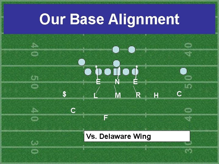 Our Base Alignment E $ N M L C E R F Vs. Delaware