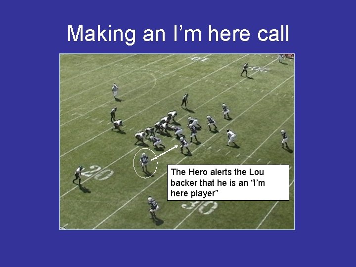 Making an I’m here call The Hero alerts the Lou backer that he is