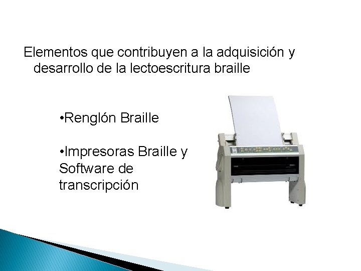 Elementos que contribuyen a la adquisición y desarrollo de la lectoescritura braille • Renglón