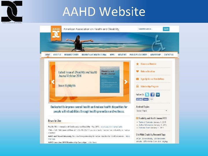 AAHD Website 